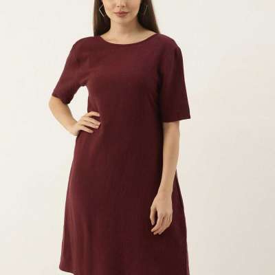 Fluid Linen Cocoon Shaped Dress with Back Tie Profile Picture