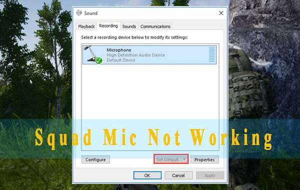 How to Fix Squad Mic Not Working?