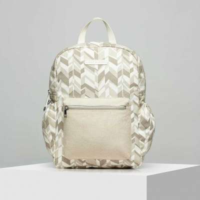 Buy Printed Leather Backpack, Cream Profile Picture