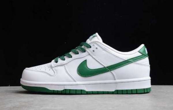 Highly recognizable Nike Dunk Low White Green DD1503-112