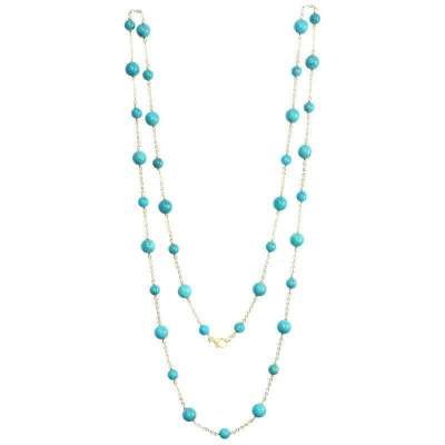 14k Multi Stabilized Turquoise Necklace 36 Profile Picture