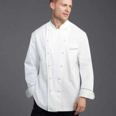 PERIGORD CHEF JACKET WITH GREEN PIPING Profile Picture