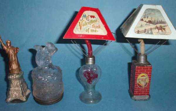 Antique glass candy containers