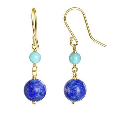 14k Amazonite Lapis Hook Earring Profile Picture