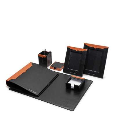 Buy Work It, Black & Orange Desk Accessories Set Profile Picture