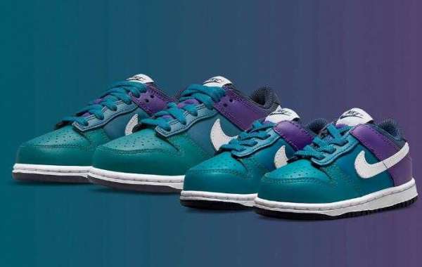Younger Crowd With Teal And Purple Dunk Low