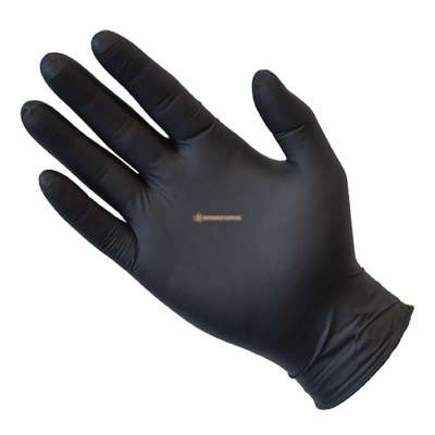 Buy Food Preparation Gloves - Black Nitrile Powder Free Ultra Soft - Small Size Profile Picture