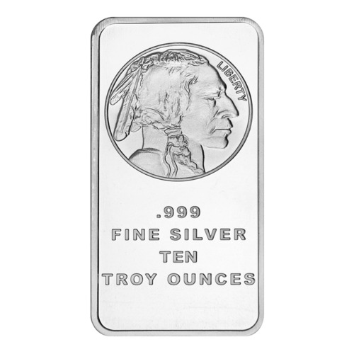 10 oz Silvertowne Buffalo Silver Bar - TRB Bullion - TRB Bullion