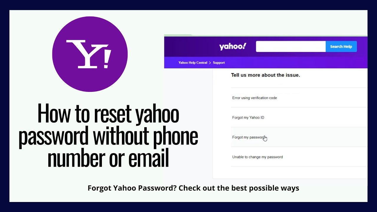 Steps to Reset or Change your Yahoo password | Reset Yahoo Password