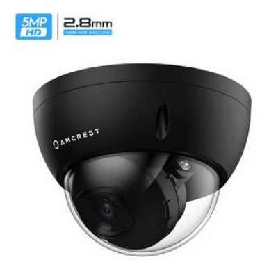 Buy  Amcrest 5MP UltraHD Outdoor Security IP Dome PoE Camera, 5-Megapixel, 98ft NightVision, 2.8mm L Profile Picture