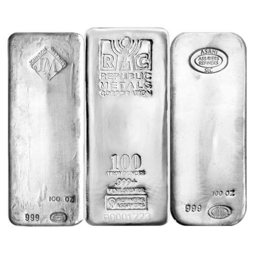 100 oz Pure Assorted Silver Bar - TRB Bullion - TRB Bullion