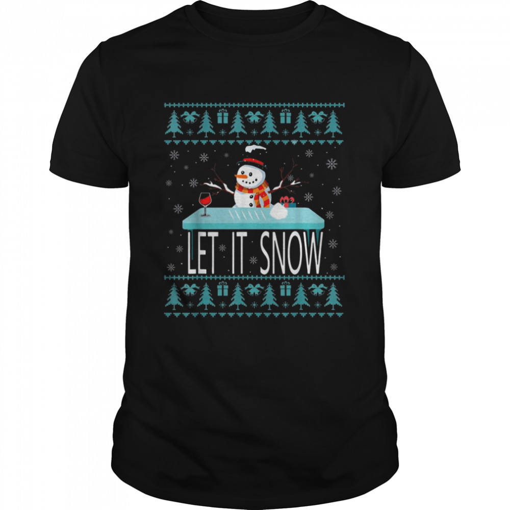Cocaine Snowman Let It Snow Funny Knit Pattern shirt - Trend T Shirt Store Online