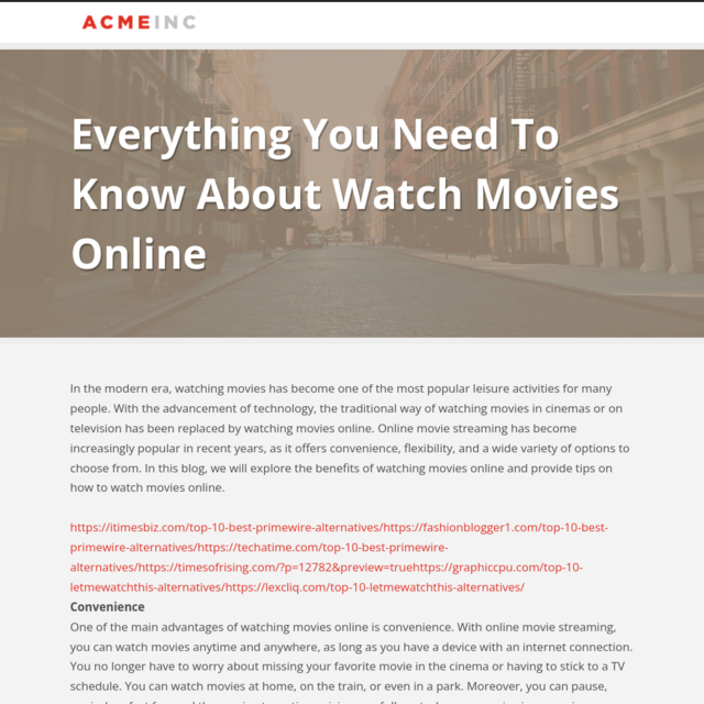 Everything You Need To Know About Watch Movies Online
