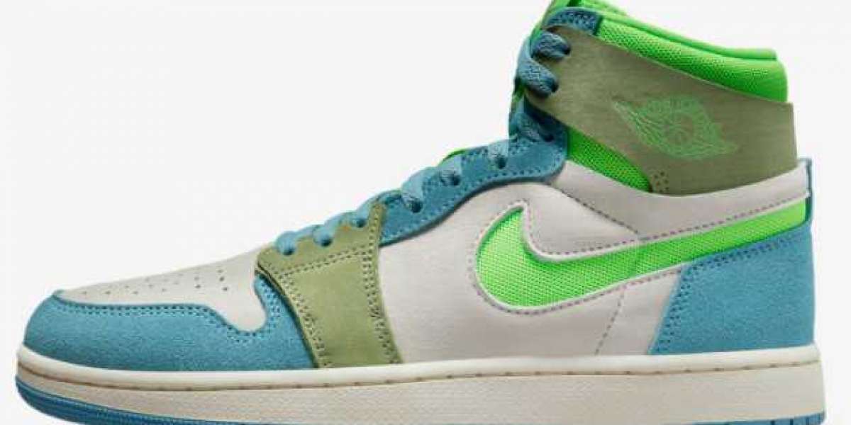 2023 Newness Air Jordan 1 Zoom CMFT 2 University Blue Electric Green