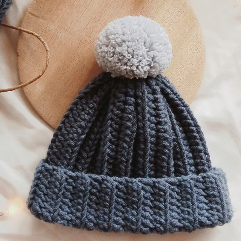 How to Knit a Beanie in the Round