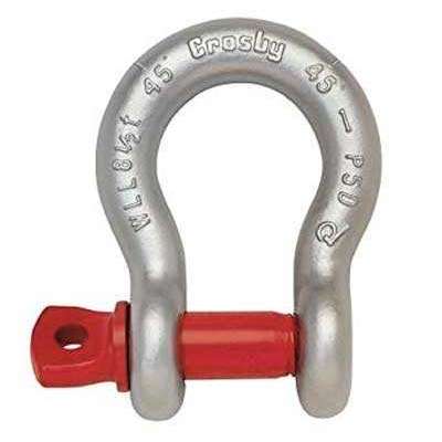 Crosby 1/4" Galvanized Screw Pin Anchor Shackles USA WLL 1/2 Ton #1018375 Profile Picture